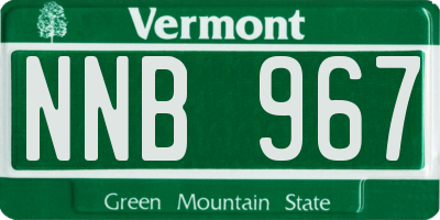 VT license plate NNB967