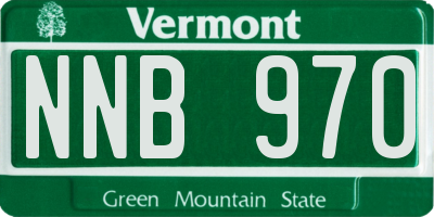 VT license plate NNB970
