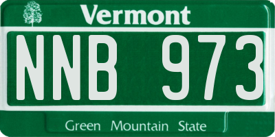 VT license plate NNB973