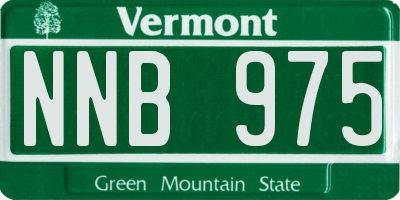 VT license plate NNB975