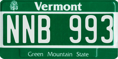 VT license plate NNB993