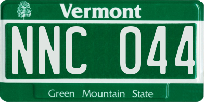VT license plate NNC044