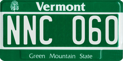 VT license plate NNC060