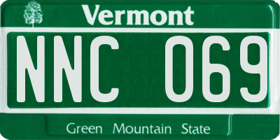 VT license plate NNC069