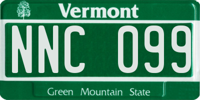 VT license plate NNC099