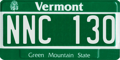 VT license plate NNC130
