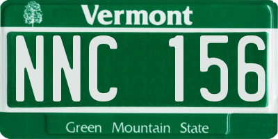VT license plate NNC156