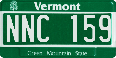VT license plate NNC159