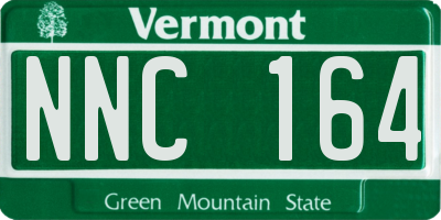 VT license plate NNC164
