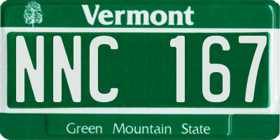 VT license plate NNC167