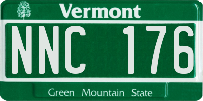 VT license plate NNC176