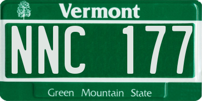 VT license plate NNC177