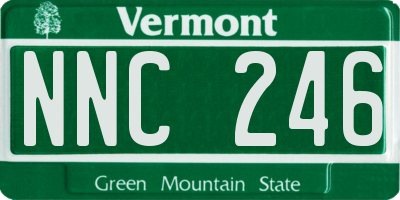 VT license plate NNC246