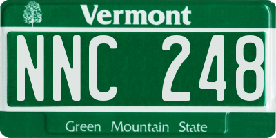 VT license plate NNC248
