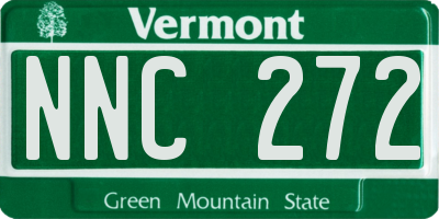 VT license plate NNC272
