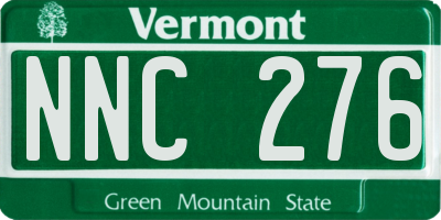VT license plate NNC276