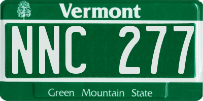 VT license plate NNC277