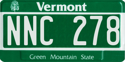 VT license plate NNC278