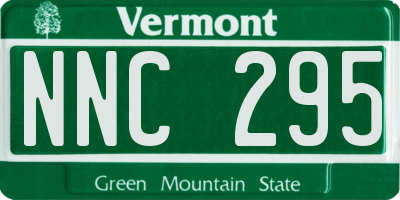 VT license plate NNC295