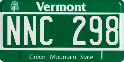 VT license plate NNC298