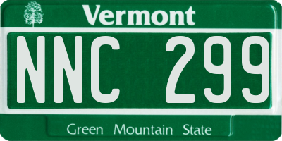 VT license plate NNC299