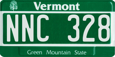 VT license plate NNC328