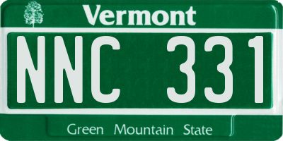 VT license plate NNC331