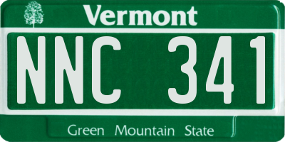 VT license plate NNC341