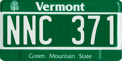 VT license plate NNC371