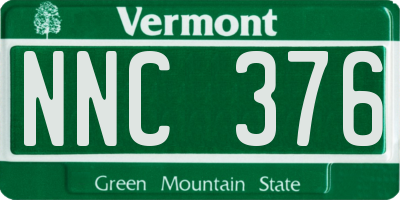 VT license plate NNC376