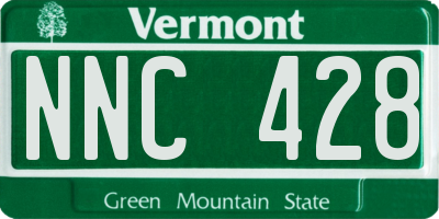 VT license plate NNC428