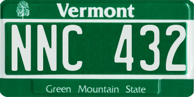 VT license plate NNC432