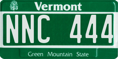 VT license plate NNC444