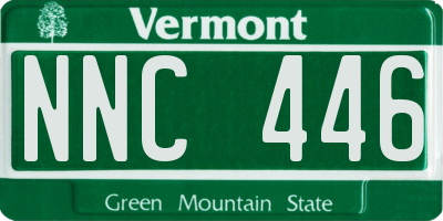 VT license plate NNC446