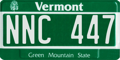 VT license plate NNC447