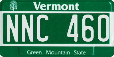 VT license plate NNC460