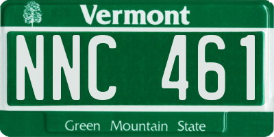 VT license plate NNC461