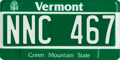 VT license plate NNC467