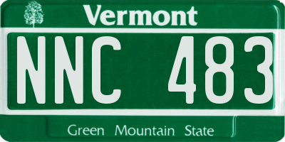 VT license plate NNC483