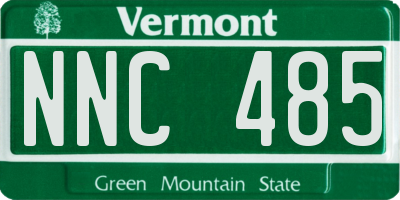 VT license plate NNC485