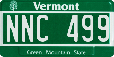 VT license plate NNC499