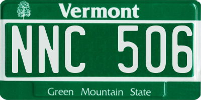 VT license plate NNC506
