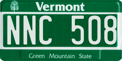 VT license plate NNC508