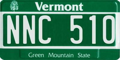 VT license plate NNC510