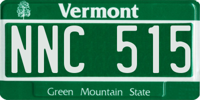 VT license plate NNC515