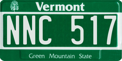 VT license plate NNC517