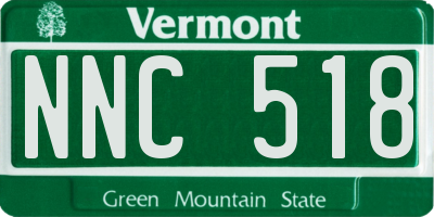 VT license plate NNC518