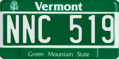 VT license plate NNC519