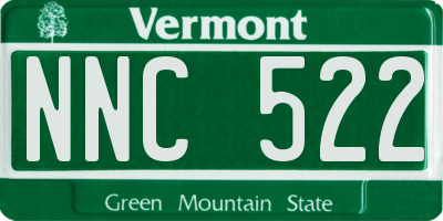 VT license plate NNC522