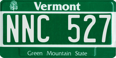 VT license plate NNC527